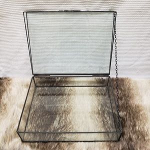 Vtg Pottery Barn Glass Display Box or Terrarium